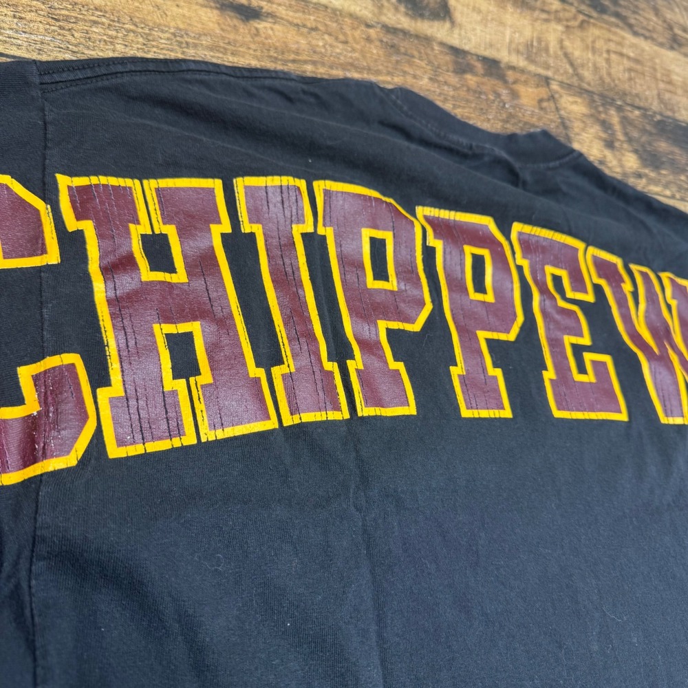 Central‎ Chippewas T-Shirt College Graphic Tee Short Sleeve Top XL Spellout - Picture 5 of 5